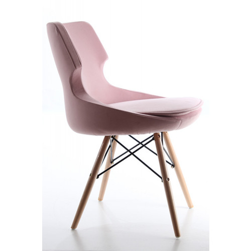 Simge Ahşap Çapraz Ayaklı Sandalye (Kumaş 431)