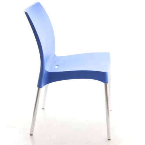 Crey Alüminyum Ayaklı Plastik Sandalye Mavi