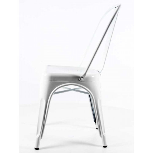 Tolix kolsuz metal sandalye beyaz