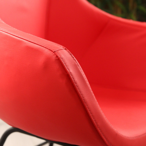 Focus Transmisyon Boyalı Ayaklı Sandalye (Kırmızı Deri)