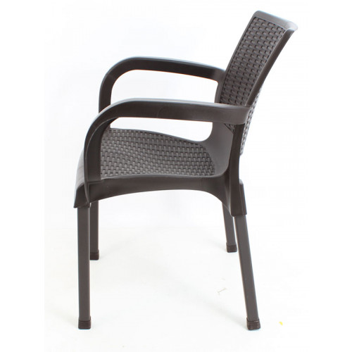 Delta alüminyum ayaklı plastik sandalye kahve