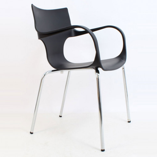 İlke kollu poliproplen sandalye siyah