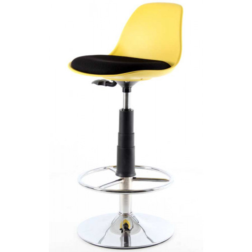 Swella Çemberli Bar Sandalyesi Sarı Siyah