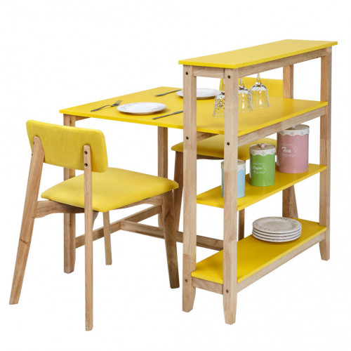 Omero Sarı Masa Sandalye Seti