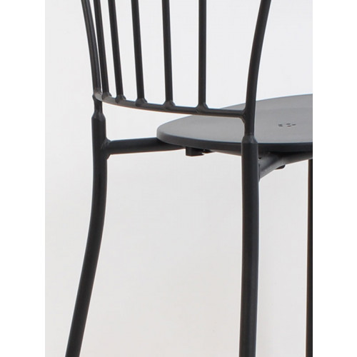 Ferforje 3 metal sandalye siyah