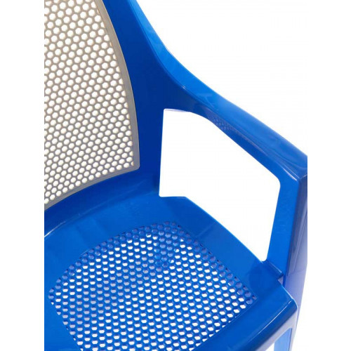 Lenda Kollu Plastik Sandalye Mavi