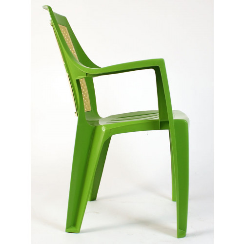 Emirgan hasırlı plastik sandalye yeşil
