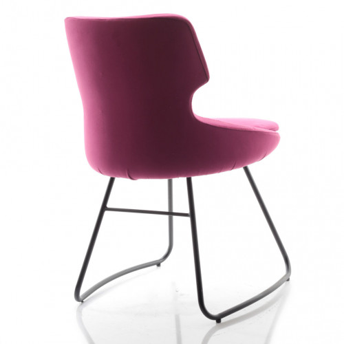 Simge Boyalı Transmisyon Ayaklı Metal Sandalye (Kumaş 416)