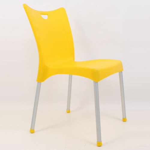 Tuğra kolçaksız plastik sandalye sarı