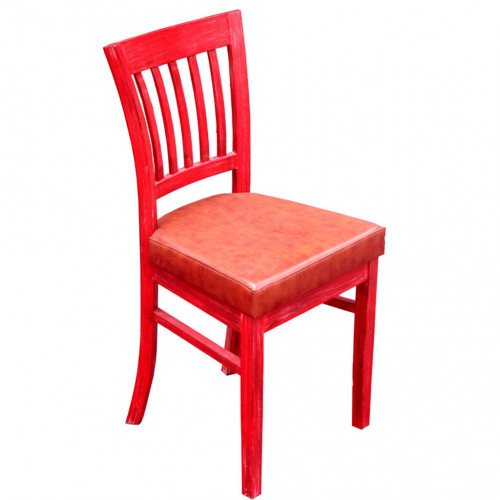 Solan Ahşap Sandalye Kırmızı