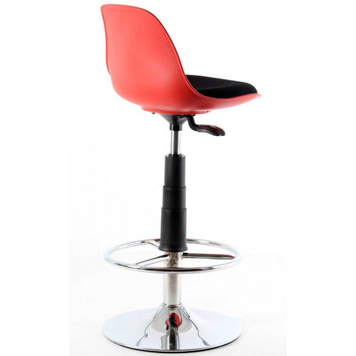 Swella Çemberli Bar Sandalyesi Kırmızı Siyah