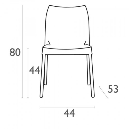 Vita kolsuz alüminyum ayaklı pilastik sandalye pp