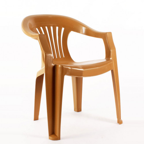 Çubuklu kollu plastik sandalye Teak