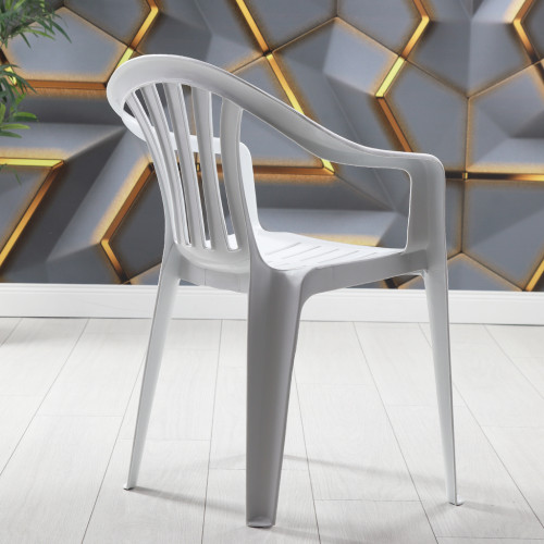 Palmiye plastik sandalye beyaz