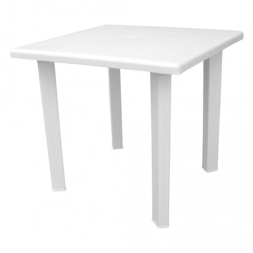 80x80 Kenardan ayaklı plastik masa beyaz