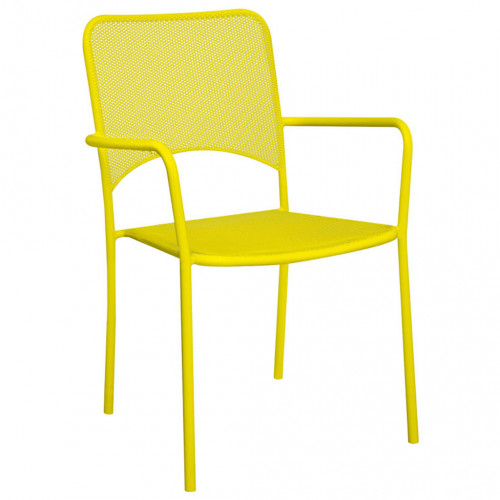 Güneş kollu metal sandalye sarı
