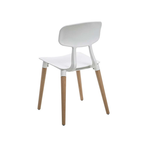 Modern Beyaz Ahşap Ayaklı Sandalye