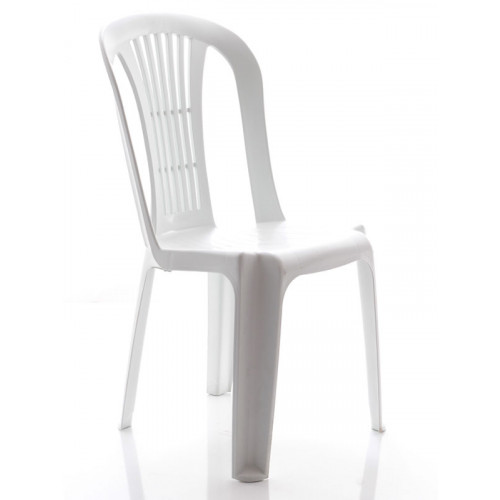 2,5 kg kolsuz plastik sandalye (Tam beyaz)