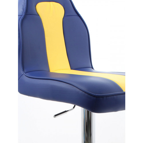 Fanatik sarı lacivert bar sandalyesi
