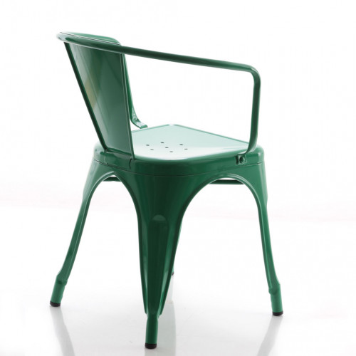 Tolix Kollu Metal Sandalye Yeşil