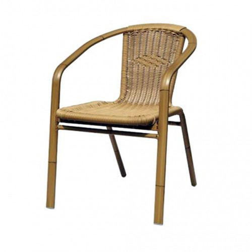 bambo görünümlü alüminyum rattan sandalye