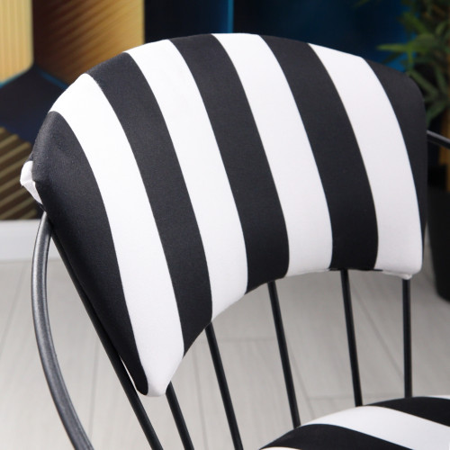 Comodo Metal Sandalye Zebra