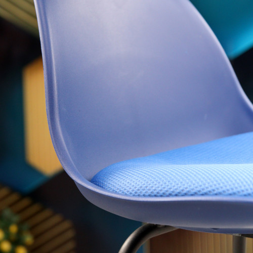 Swella Sabit Ayaklı Bar Sandalyesi 75H (Mavi)