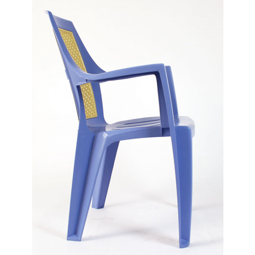 Emirgan hasırlı plastik sandalye mavi