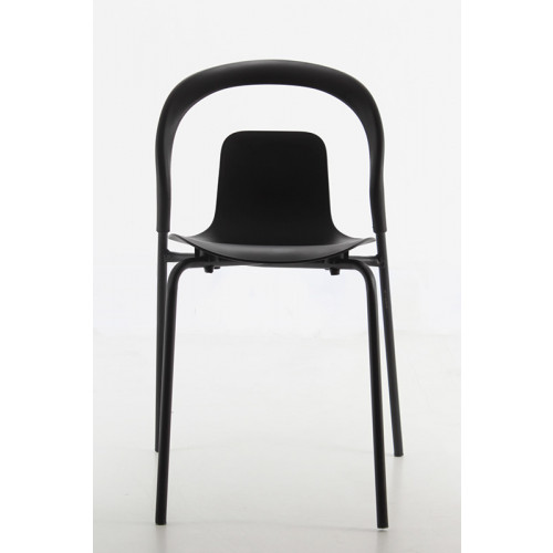 Tira Metal Ayaklı Plastik Sandalye Siyah