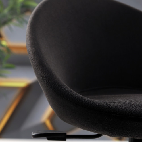 Gloria Çemberli Bar Sandalyesi (Siyah Keten)