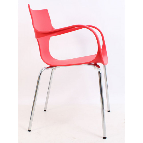 İlke kollu poliproplen sandalye kırmızı