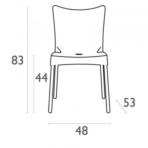 juliette pp pilastik sandalye istiflenebilir
