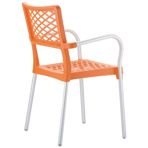Bella alüminyum ayaklı plastik bahçe sandalyesi