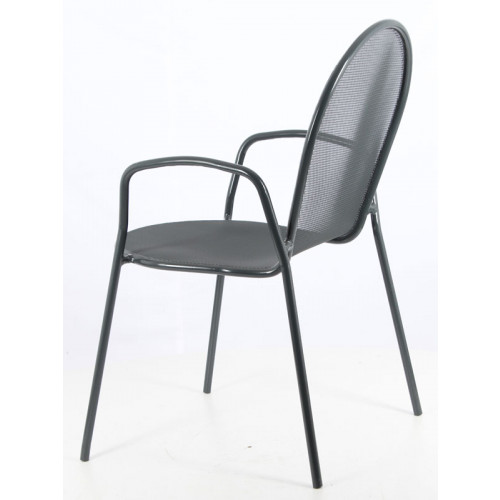 Foça 2 Metal Sandalye Siyah