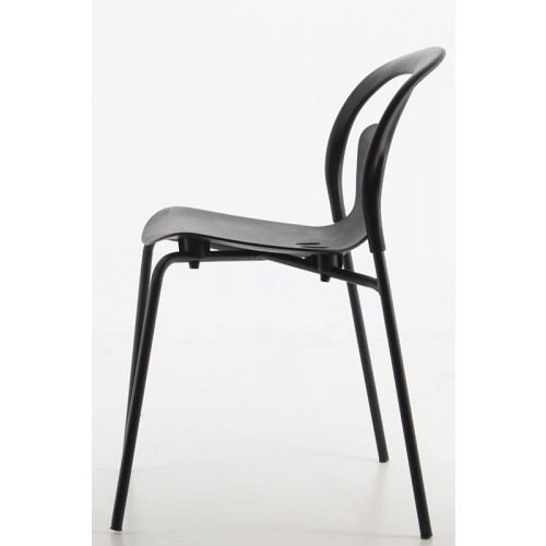 Tira Metal Ayaklı Plastik Sandalye Siyah