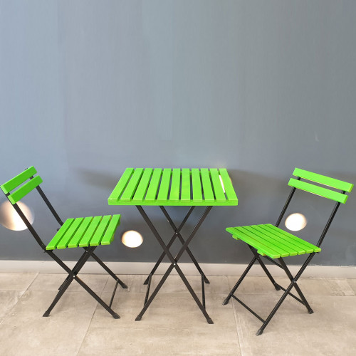 Ayaz Ahşap Masa Sandalye Takımı (Yeşil)