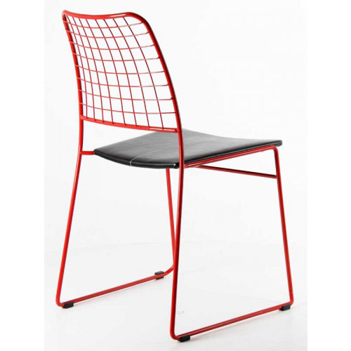 Gordon İstiflenebilir Metal Sandalye Kırmızı