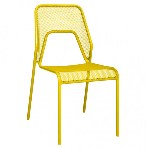 Güneş 2 kolsuz metal sandalye sarı