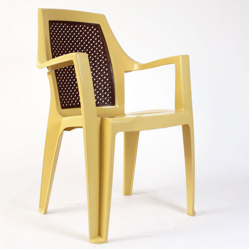 Emirgan hasırlı plastik sandalye krem