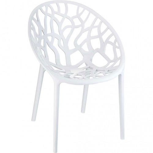crystal polikarbon sandalye beyaz
