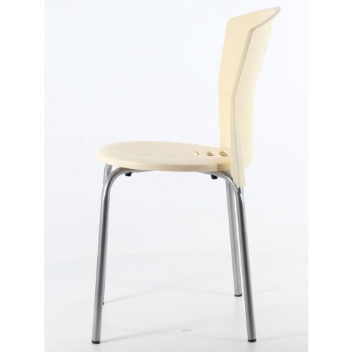 New stella Plastik Sandalye Krem