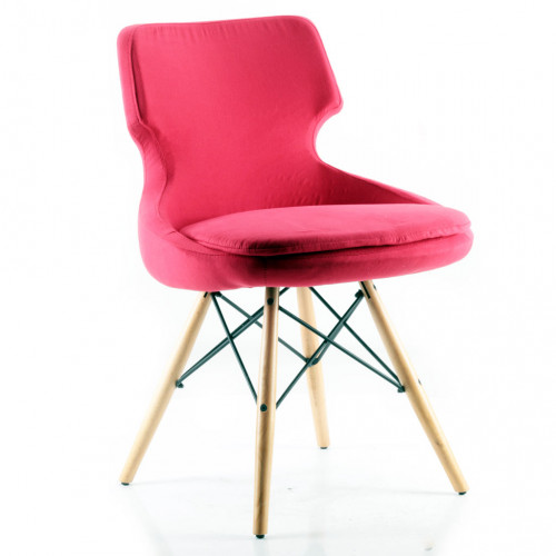 Simge Ahşap Çapraz Ayaklı Sandalye (Kumaş 442)