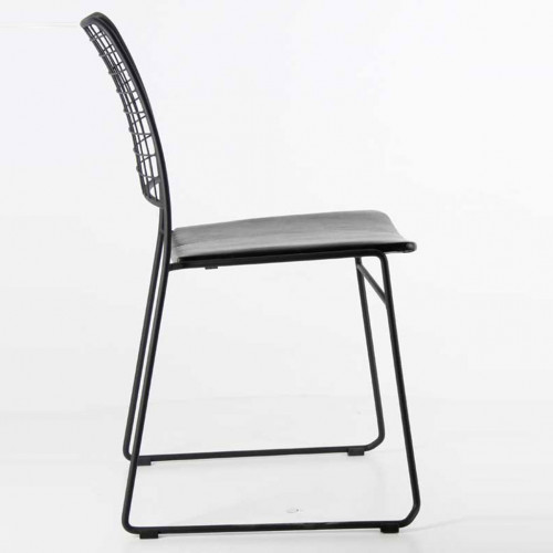 Gordon İstiflenebilir Metal Sandalye Siyah
