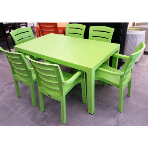 90x150 Plastik Masa Sandalye Takımı Yeşil