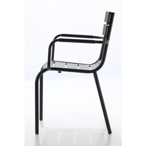 Kriyos Kollu Metal Sandalye Siyah