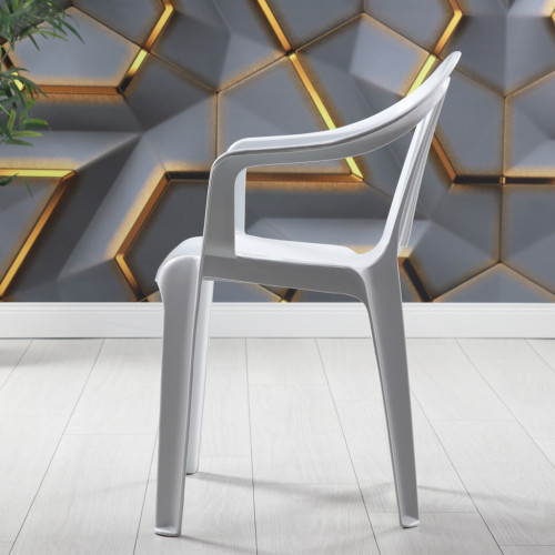 Palmiye plastik sandalye beyaz