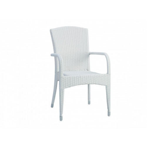 Orlin-Kasilya Rattan Masa Sandalye Takım Beyaz (6 Kişilik)