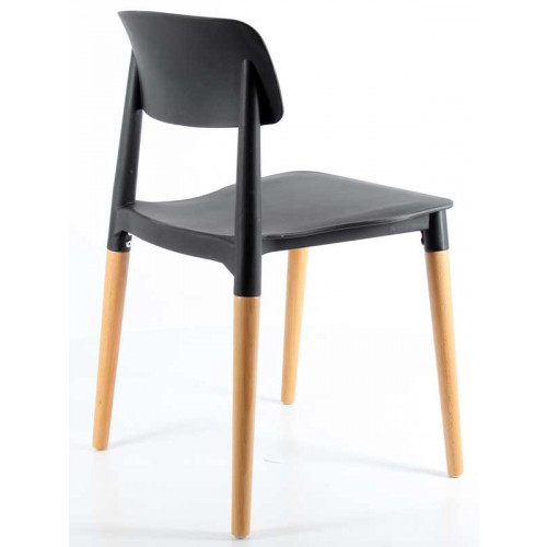 Bella poliproplen sandalye Siyah