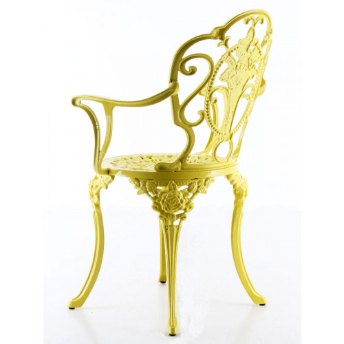 Döküm sandalye 004 kollu sarı