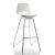 Rasko Eyfel krom ayaklı bar sandalyesi 75 h (Deri Beyaz)